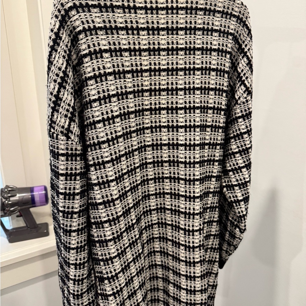 Babaton Wool Plaid Knit Cardigan - Picture 2 of 3